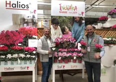 Guy Schertzer (left) and André Costa (right) from Morel were onsite in Santa Paula showcasing new colours in several of their cyclamen series. Guy holds Metis® Crispino in White and André holds his favourite new introduction from the Tianis® series in Neon Rose Flame. "The company continues its tradition of excellent breeding in cyclamen!"